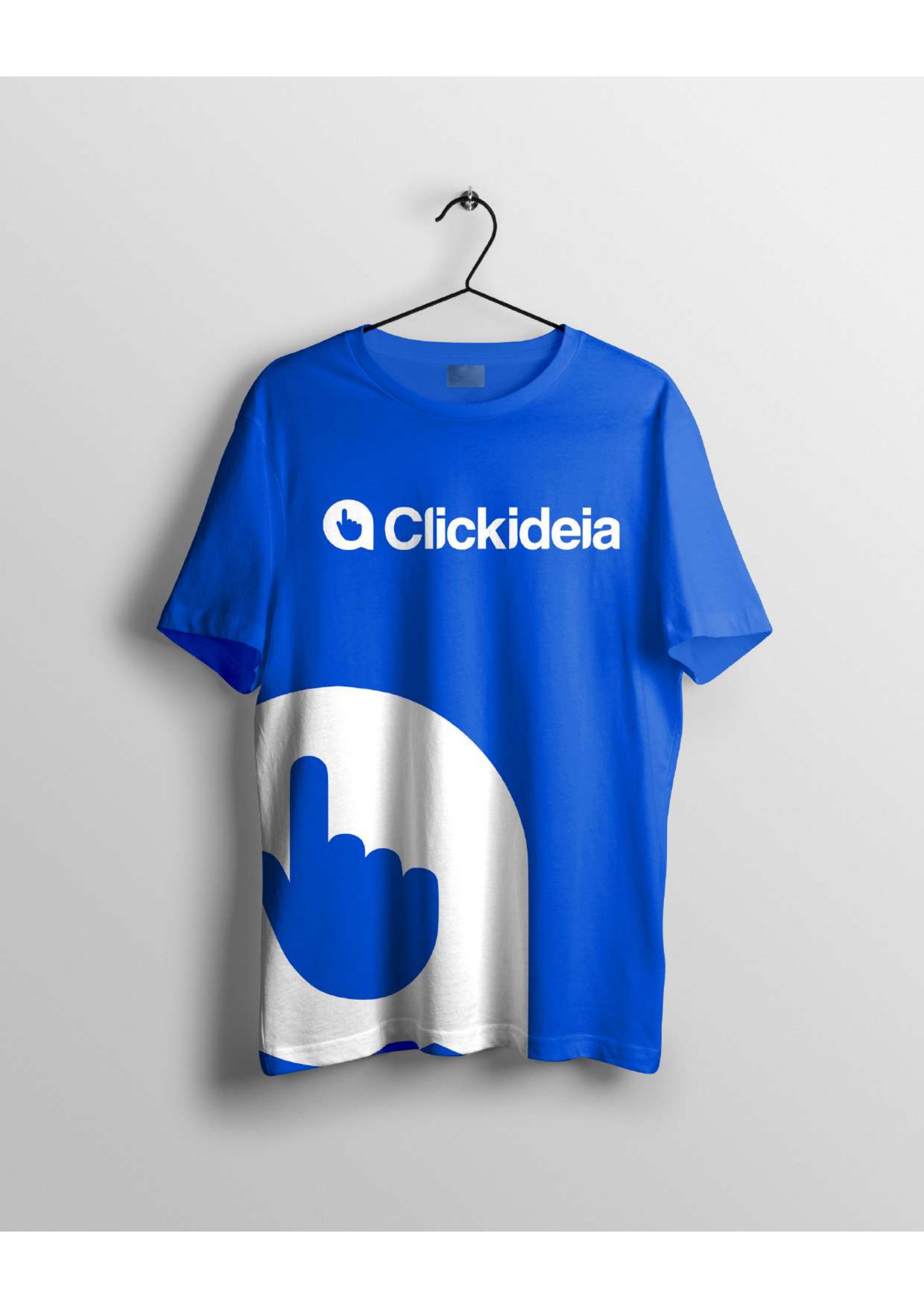 Camiseta Azul institucional · Versão branca