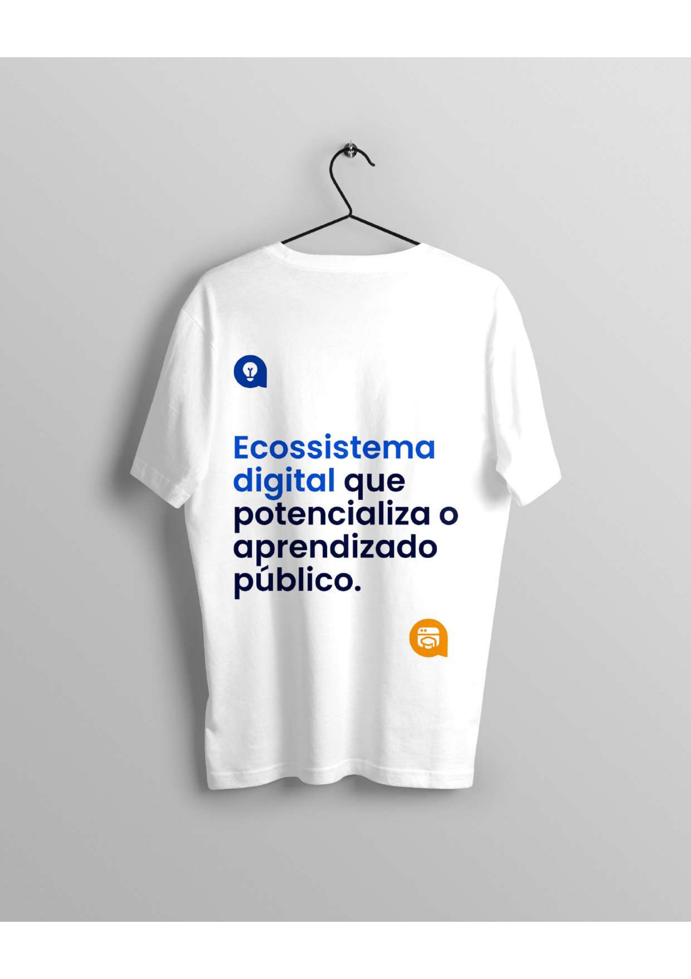 Camiseta Branca · Mensagem institucional